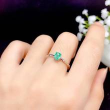 CoLife Jewelry Simple 925 Silver Ring for Daily Wear 4mm*5mm Natural Emerald Ring Fashion Emerald Silver Ring Woman Gift 2024 - buy cheap