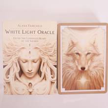 Baraja de cartas de oráculo para mujer y niña, baraja de oráculo de luz blanca misteriosa de adivinación, juego de cartas, juego de mesa, novedad 2024 - compra barato