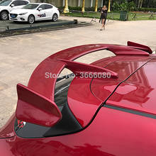 Для Mazda 3 Axela хэтчбек 2013-2018 FRP материал Неокрашенный задний спойлер крыло крышка багажника автомобиля Стайлинг 2024 - купить недорого