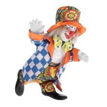 Muñeca de porcelana de payaso de pie para niños, juguete de Arlequín con disfraz colorido de 6,3 pulgadas, regalo de Navidad 2024 - compra barato