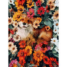 Flower Animals DIY 11CT Cross Stitch Embroidery Kits Craft Needlework Set Cotton Thread Printed Canvas Home Decoration   Design 2024 - buy cheap