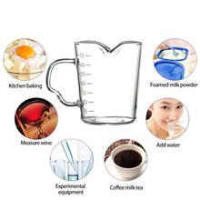 Taza medidora de vidrio resistente al calor, vaso pequeño de leche para cocina, Jigger para café expreso, taza medidora de onzas de doble boca, 70ml 2024 - compra barato