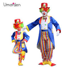 Umorden Halloween Carnival Party Costumes Dad and Son Matching Circus Clown Costume Cosplay Clothes Set for Father Kids Children 2024 - buy cheap