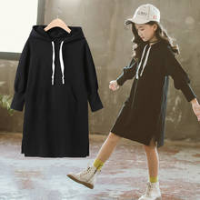 Children Dress Fall 2020 New Kids Long Sleeve Hooded Sweater Dresses for Girls Casual Hoodies Clothes 6 8 10 12 14 Year vestidos 2024 - buy cheap