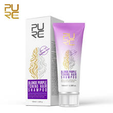 100ML Blonde Purple Hair Shampoo Removes Yellow And Brassy Tones for Silver Ash Look Purple Hair Shampoo 2024 - buy cheap