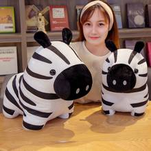 1pc 35-40cm Cute Zebra Stuffed Animals Plush Toy kids toys Simulation Fat Zebra Doll photography props Christmas birthday gifts 2024 - buy cheap