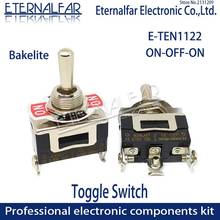 Bakelite E-TEN1122 High end Quality Silver Contact SPDT 12MM 15A 250V AC ON-OFF-ON  Reset Rocker Toggle Slide Switch Waterproof 2024 - buy cheap