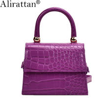 Alirattan Crocodile Pattern Handbag Women Fashion Clutch Bag Hand Wild Party Bag Shoulder Messenger Bag ins F387 2024 - buy cheap