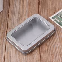 Clear Window Top Metal Tin Can Box Silver Blank Storage Case Crafts Survival Kit M68E 2024 - buy cheap