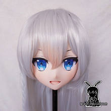 (Rabbit 18) Resin Crossdress Pretty Girl 3/4 Head BJD Doll Mask Cartoon Anime vtuber Cosplay Kigurumi Mask Crossdresser 2024 - buy cheap