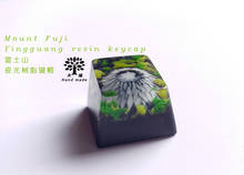 1 piece hand-made Fuji Resin keycap Mechanical Keyboard noctilucent key cap R4 height OEM profile 2024 - buy cheap