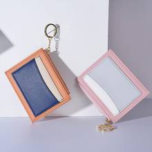 Women Men Wallet Bag Fashion PU Leather Credit Card Cash Change Holder Zipper Mini Shorts Wallets With Keychain Coin Purse Bags 2024 - buy cheap
