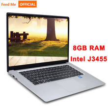 15.6 inch 8GB RAM 256GB/512GB SSD Notebook intel J3455 Quad Core Laptops With FHD Display Ultrabook Student Computer 2024 - купить недорого