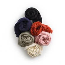 women's autumn scarf Bandana Korean version soft skin-friendly knitted scarf fringe long shawl pure color female 2020 winter 2024 - buy cheap