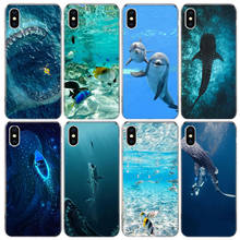 Ocean Whale Shark Swimming Phone Case For Apple Iphone 13 Pro Max 11 12 Mini SE 2020 X XS XR 8 7 Plus 6 6S 5 5S Cover Shell Coqu 2024 - buy cheap