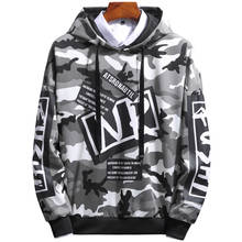Outono carta camuflagem hoodies novo masculino casual fatos de treino dos homens hip hop casaco pulôver moletom com capuz M-4XL; ga191 2024 - compre barato
