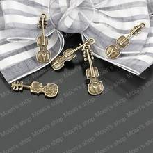 Wholesale Antique Bronze Violin Alloy Charms Pendants DIY Findings 50 pieces(JM240) 2024 - купить недорого