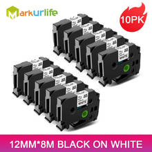 Markurlife-Cinta de etiquetas laminada de TZ-231, 6/9/12mm, Compatible con tz431, tz631, tz131, tz221, tz211, cinta de impresora, 10 Uds. 2024 - compra barato