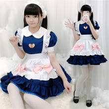 Japanese Anime Cosplay Costume Vestidos Lolita Dresses for Women French Maid Dress Sexy Maid Uniform Outfit with Headwear 2024 - buy cheap