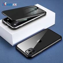 Funda de vidrio magnético para iPhone, carcasa de vidrio templado de Metal con imán, privacidad, antiespionaje, para 11 Pro Max, X, XS, XR, 8, 7, 6, 6S Plus 2024 - compra barato