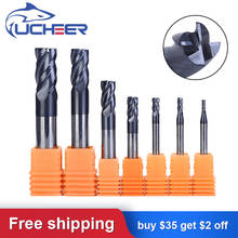 Ucheer-herramientas de corte de carburo de aleación, 4 herramientas de corte HRC45 8/10/12mm, 10/50 unidades 2024 - compra barato