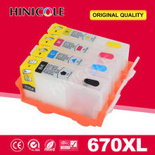 Hinicole-cartucho de tinta recargable Deskjet, cartuchos de impresora para HP 3525 XL, 4615, 4620, 4625, 5525, 6526, 670 2024 - compra barato