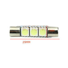 1pc White T6 5050 29mm 3-SMD LED Bulb For Car Sun Visor Vanity Mirror Fuse Light B36B 2024 - buy cheap