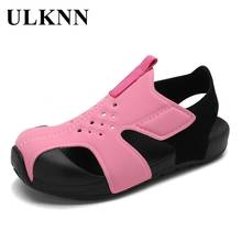 Ulknn-sandálias infantis com corte, sapatos de verão para meninos e meninas, salto baixo, vestido de princesa, sapatos rosa, para crianças adolescentes 2024 - compre barato