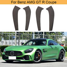 Car Front Bumper Air Intake Splitters Fins Apron For Mercedes Benz AMG GT R Coupe 2016 - 2018 Car Front Bumper Fins Carbon Fiber 2024 - buy cheap