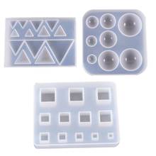 DIY Earrings Pendant Gemstone Making Silicone Mould Triangle Round Epoxy Mold UV Resin Crafts Molds 2024 - buy cheap