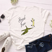 Camiseta de manga corta con estampado de plátano para mujer, remera Harajuku Ulzzang Tumblr, moda de estilo frutal, Camisetas estampadas 2024 - compra barato