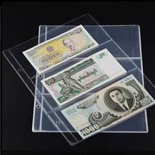 Soporte de colección de billetes de papel, fundas de 3 ranuras, hoja suelta, protección de álbum, novedad, 10 Uds. 2024 - compra barato