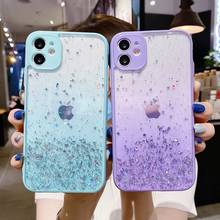 Glitter Case for iPhone 12 Pro Max Mini Silicone Case for iPhone 11 Pro XR X XS Max Gradient Phone Cover on iPhone 7 8 6 6S Plus 2024 - buy cheap