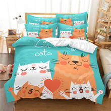 Cartoon Bedding Set 2-3 Pcs Red Lollipop Dog Duvet Cover Sets Bed Linens Pet Cat Adults Kids Single Double Bedclothes Beddings 2024 - buy cheap