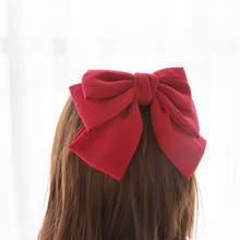 Extra Big Bow Hairpin Headwear Lolita JK Accessories Pure Color 3 Layers Bow Barrette  Christmas Hair Accessories Hair Bows 2024 - buy cheap