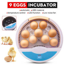 110 В/220 В инкубатор для яиц, светодиодный автоматический инкубатор с контролем температуры, цифровой инкубатор для 9 яиц, мини-инкубатор для птицы 2024 - купить недорого
