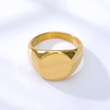 Простое квадратное круглое кольцо панк рок из нержавеющей стали Винтажные Ювелирные изделия для мужчин бар вечерние свадебные аксессуары пара палец кольца BFF 2024 - купить недорого