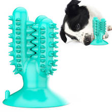 Juguete dental de goma de alta calidad para perros, herramienta de limpieza dental de Cactus, mordedor pequeño para perros, suministros para mascotas, juguete interactivo Kong Pug 2024 - compra barato