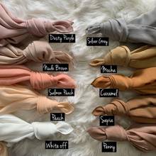 1 шт., Женский цветной платок хиджаб, шарф, тяжелый шифоновый хиджаб 2024 - купить недорого