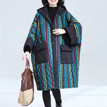 Femmes Women Parkas Coat Winter Cotton Clothing Flocking Vintage Lady Outwear Hooded Thick Warm Loose Jacket Overcoat 2024 - buy cheap