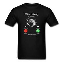 Pesca está chamando e eu devo ir tela do telefone engraçado t camisa pesca legal t tamanho eua 2024 - compre barato