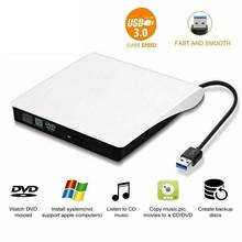 Dvd drive externo slim usb 3.0, unidade externa de dvd ± rw com leitor de dvd para mac, pc, laptop e notebook, drive externo fino usb 3.0 2024 - compre barato