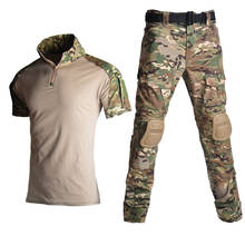 Tactical Camouflage Suit 2020 Black Python Pattern Frog Suit Short Sleeve Uniform Shirt + Pants Suit Hunting Military Clothes 2024 - buy cheap