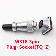 1set WS16 Connectors 3 pin Male + Female High Voltage Connector Plug Socket Industrial Power Aviation Connector Plug  Waterproof 2024 - buy cheap