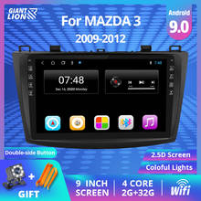Radio Multimedia con GPS para coche, reproductor de DVD con Android 9,0, IPS, 2Din, navegador Navi, BT, Audio estéreo, para MAZDA 3, 2009, 2010, 2011, 2012 2024 - compra barato