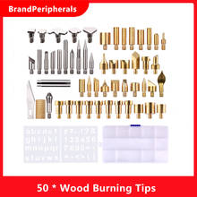 57pcs Wood Burning Pen Tips Set Woodburning Tool Accessories with Stencils Transparent Box for Pyrography Pen Wood Embossing 2024 - buy cheap