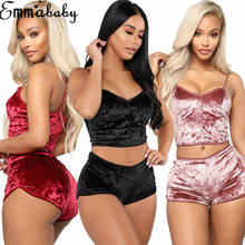 Roupas íntimas femininas, lingerie sexy, conjuntos de pijamas de veludo, top br, sutiã de calcinha, roupa quente de inverno 2024 - compre barato