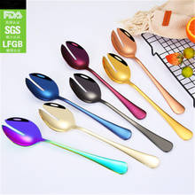 Cucharas para ensalada, cuchara de acero inoxidable, tenedor para ensalada, pastel de café, postre, helado, tenedores, cucharas, vajilla para agitar, 2 uds. 2024 - compra barato