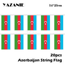 Conjunto de bandeiras yazanie, 14*21cm, 20 peças, decoração para áreas internas e externas, bandeiras penduradas, desate, festival, casa 2024 - compre barato