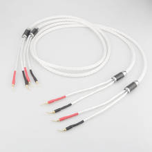 Audiocrast-Cable de altavoz 8AG, chapado en plata, 16 soportes, HIFI, OCC, con Pin de 2mm, conector Banana 2024 - compra barato